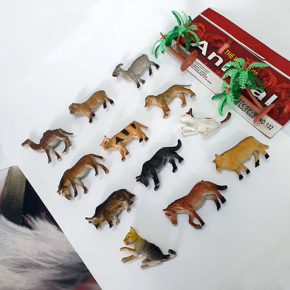 Đồ chơi 12 mô hình thế giới động vật New4all Animal World 132 cho bé 3 tuổi học tập, nhập vai và phát triển trí não