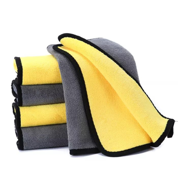 Khăn Lau Xe Ô Tô Đa Năng 2 Lớp Microfiber Siêu Thấm Nước - Dày và Mịn Chống Trầy Xướt Xe - Hàng chính hãng 