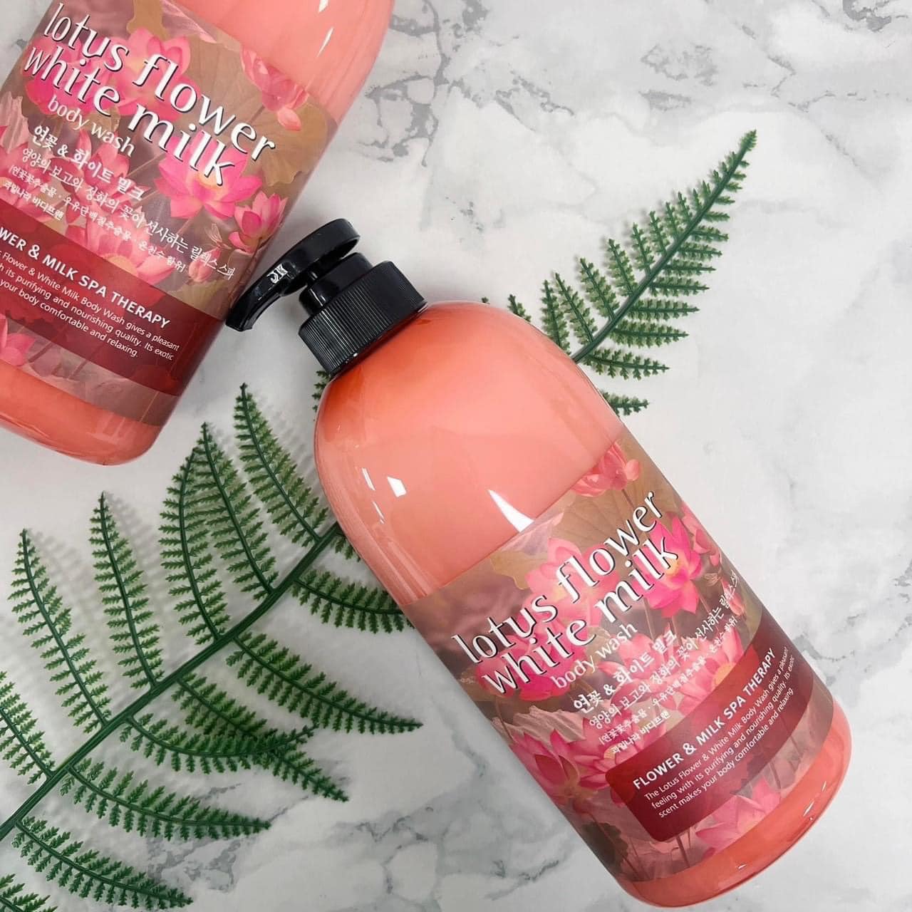 Sữa tắm hương sen Hàn Quốc Welcos Lotus Flower White Milk 750ml