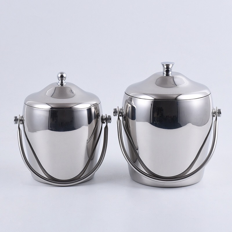 Xô Đá Inox #304 Cao Cấp Giữ Nhiệt 2 Lớp Dày