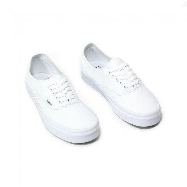Giày sneakers Vans Unisex màu trắng - Vans Authentic White Canvas Low - VN000EE3W00