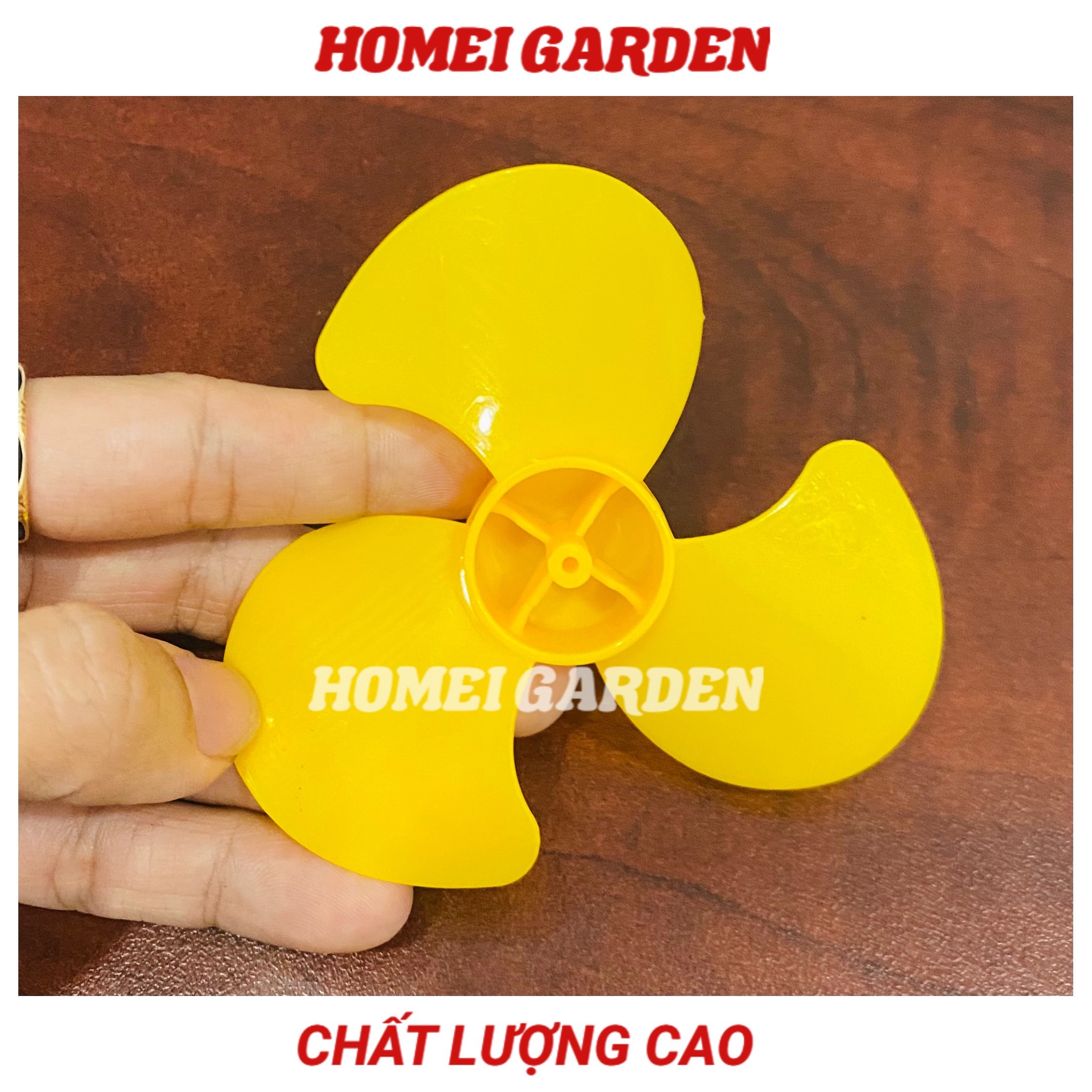 2 cánh quạt nhựa mini 3 cánh 90mm trục 2mm màu vàng chất lượng cao - HM0037