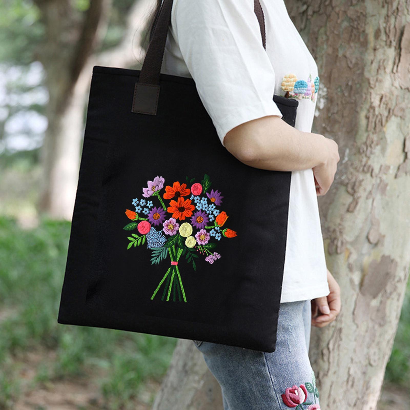 Canvas Embroidery  Include Embroidery with Flower Pattern Dewdrop Flower