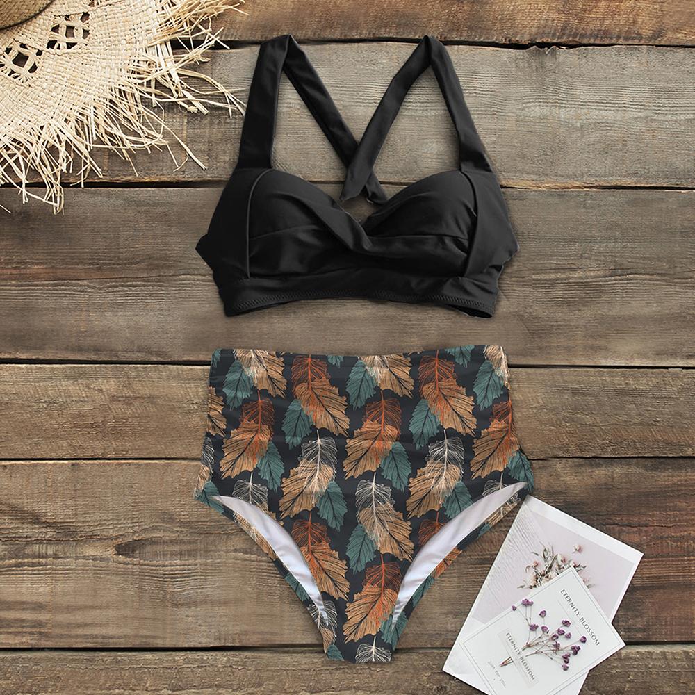 Cao Cấp Gợi Bikini 2021 Mới Dây Đồ Bơi Nữ Đồ Bơi Bikini Nữ Bộ In Bodysuit Áo Tắm Mùa Hè Biquini XXL