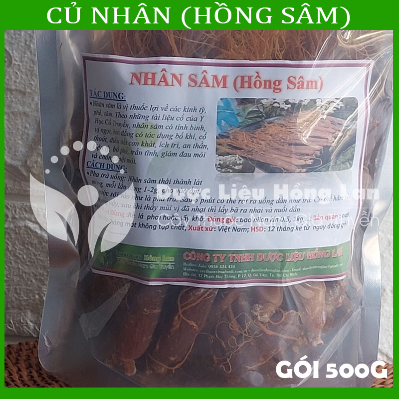 500G Củ Nhân Sâm  Hàn Quốc khô loại 1