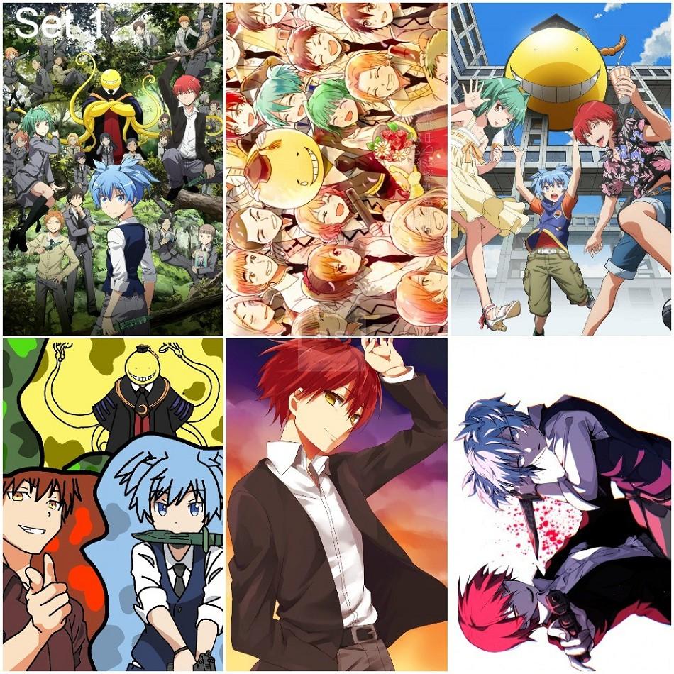 Bộ 6 Áp phích - Poster Anime Assassination Classroom - Lớp Học Ám Sát - A3,A4,A5
