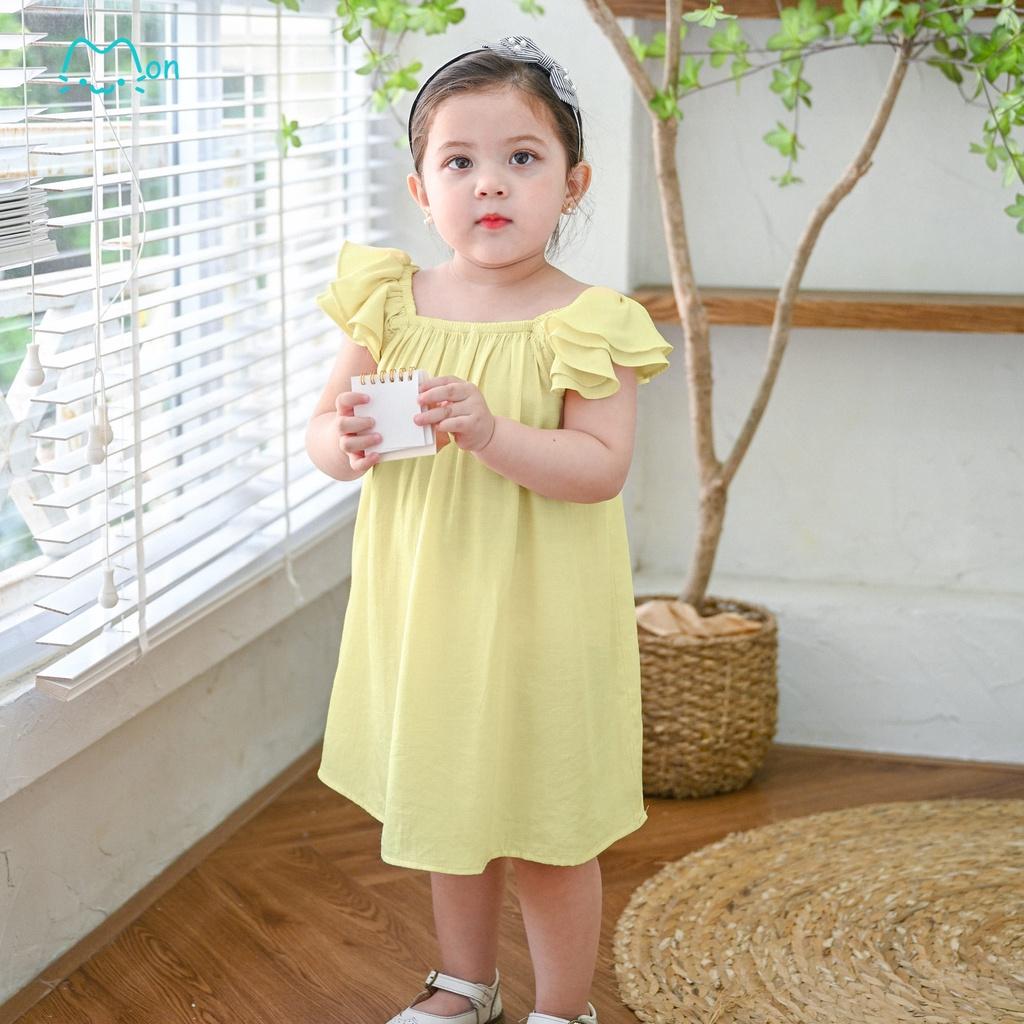 Đầm maxi cho bé gái, đầm mặc nhà bé gái chất đũi tằm nhẹ mát, hợp mặc nhà đi chơi, bé từ 2,3,4,5,6 tuổi MonBabies MV25