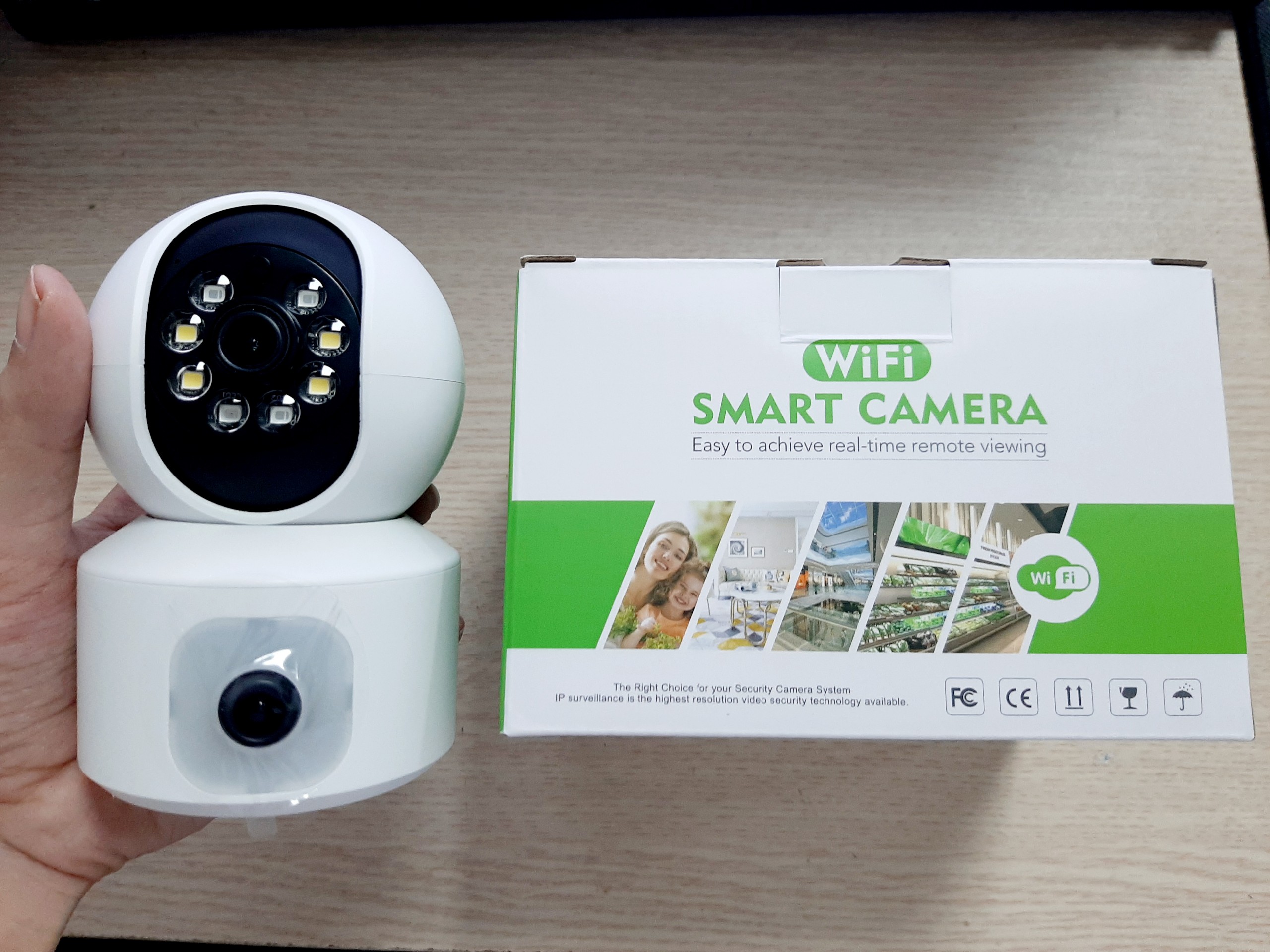 Camera wifi ngoài trời YOOSEE - TÍCH HỢP 2 MẮT CAMERA - 5.0MP , xem đêm có màu , kết nối không dây , đàm thoại 2 chiều , có cảnh báo phát hiện chuyển động- HÀNG NHẬP KHẨU 