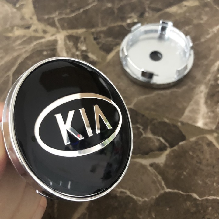 Logo chụp mâm, ốp lazang bánh xe ô tô Kia, đường kính 60mm