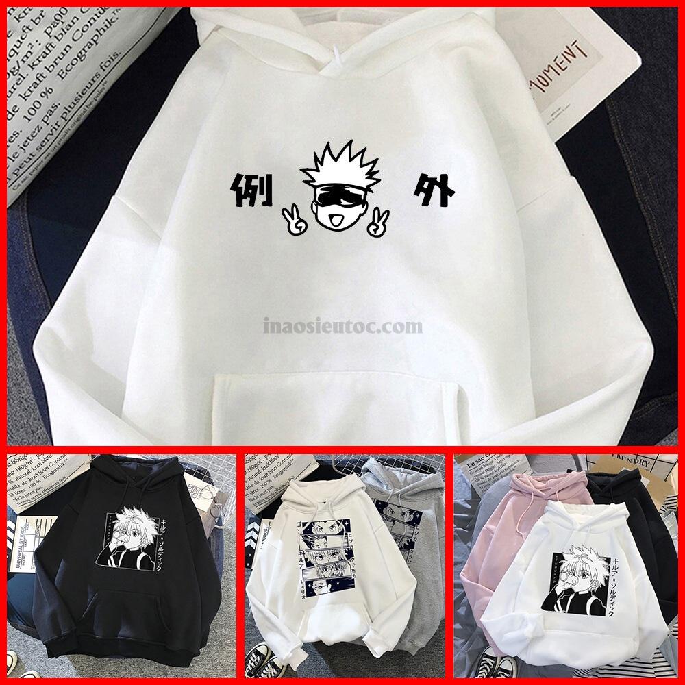 XẢ KHO Áo hoodieJujutsu Kaisen Satoru Gojo - Hunter X Hunter Killua Zoldyck Anime độc đẹp giá siêu rẻ