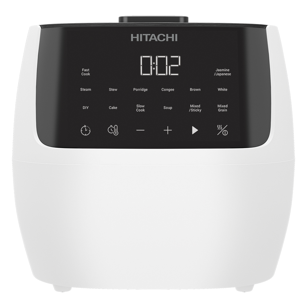 Nồi cơm điện tử Hitachi RZ-R18XN - Dung tích 1.8L, 14 chế độ nấu, màu trắng - Hàng chính hãng
