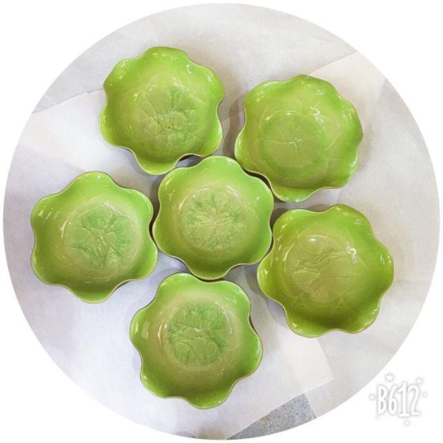 BỘ BÁT THẢ HOA MEN KÍNH HOA SEN