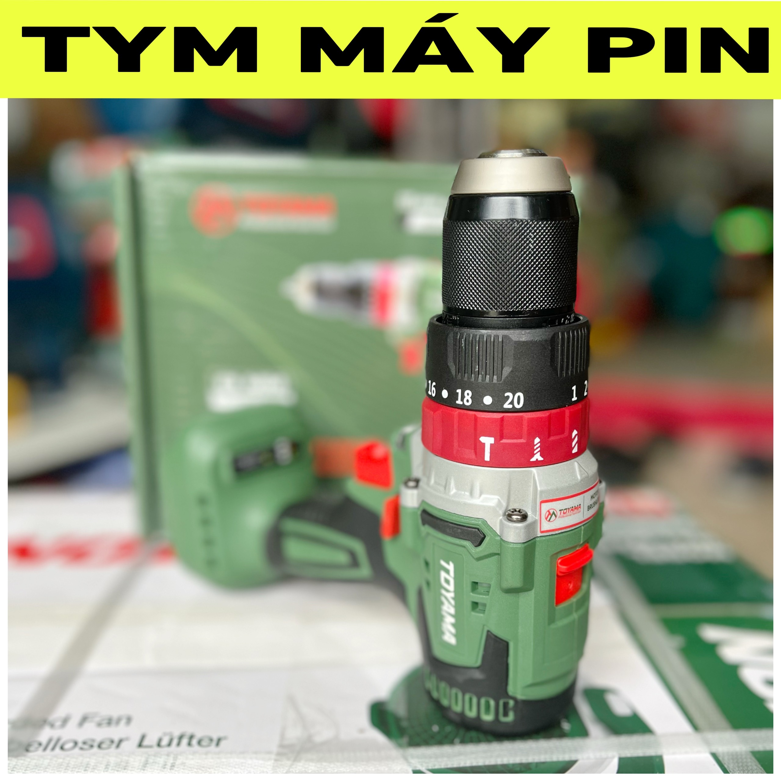 Thân máy khoan pin 3CN 21V Toyama Z8 chân pin phổ thông {chưa pin sạc – TYM máy pin