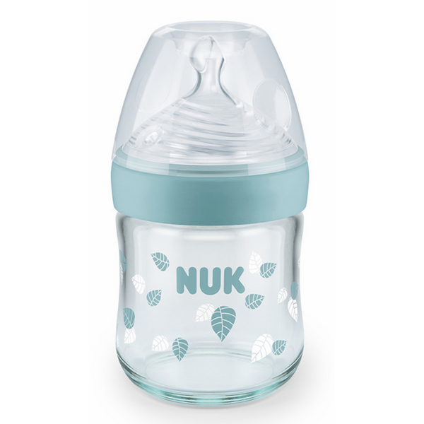 Bình Sữa Thủy Tinh 120ml Nature Sense Núm Ti Silicone S1 Nuk NU21501 (Size M) - Màu Ngẫu Nhiên