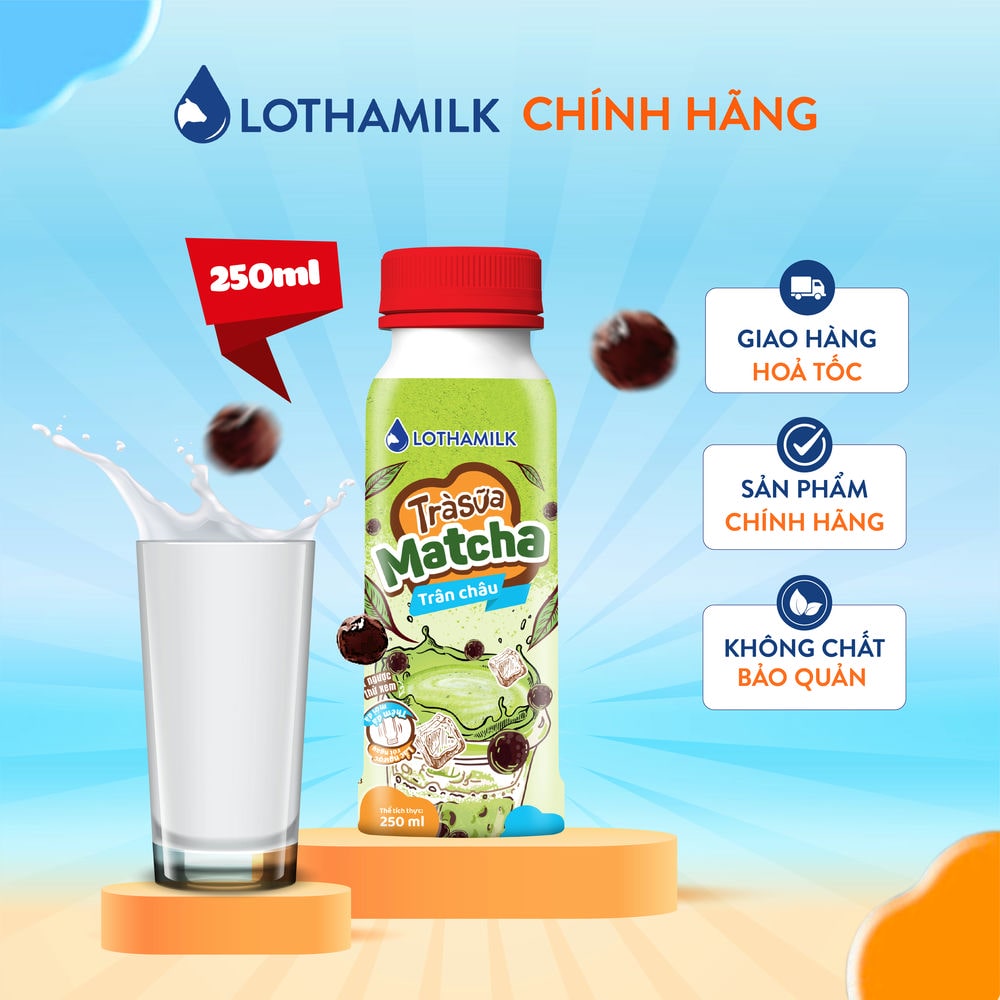 Trà sữa thanh trùng Lothamilk chai 250ml