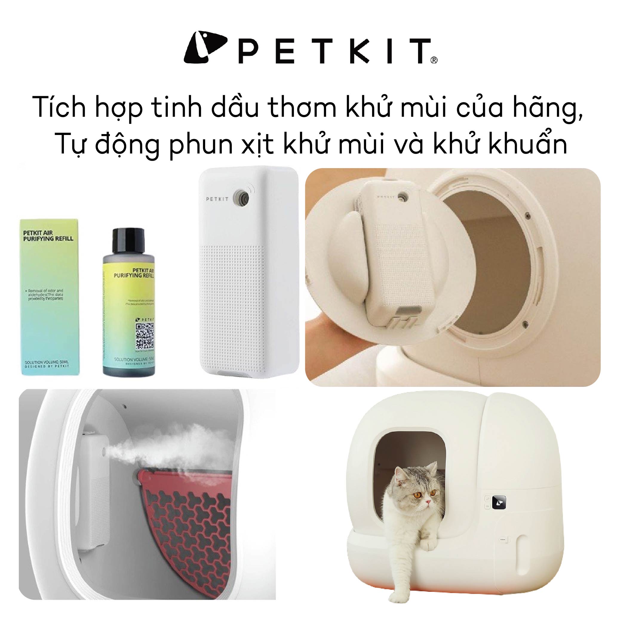 Máy Khử Mùi Vệ Sinh Cho Mèo PETKIT PURA AIR SMART SPRAY