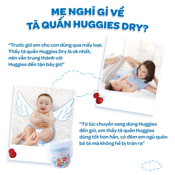 COMBO 3 TIẾT KIỆM Tã quần HUGGIES DRY PANTS JUMBO M42