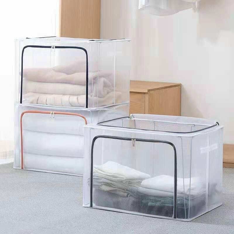 Hộp đựng chăn màn khung sắt trong suốt