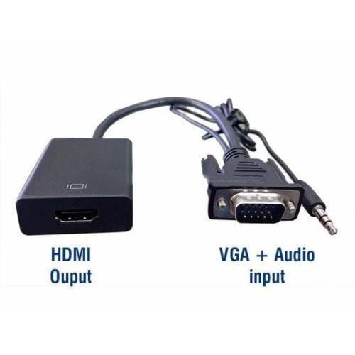 Cáp chuyển đổi VGA sang HDMI Có Audio Hàng Uteck