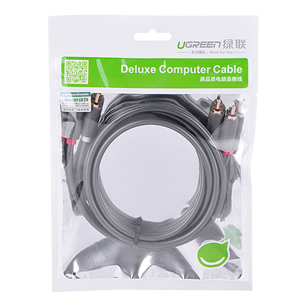 Cáp RCA Ugreen 4 Đầu Dương 10518 - Hàng Chính Hãng