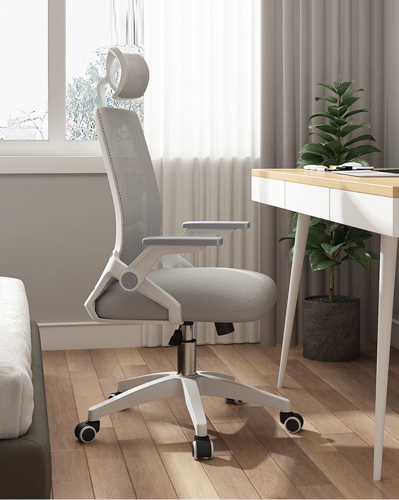 Siêu Phẩm Độc Quyền Ghế Văn Phòng Thông Minh Tay Cất Gọn AZP FURNITURE Ergonomic AZP-98723 XÁM - Style Đương Đại