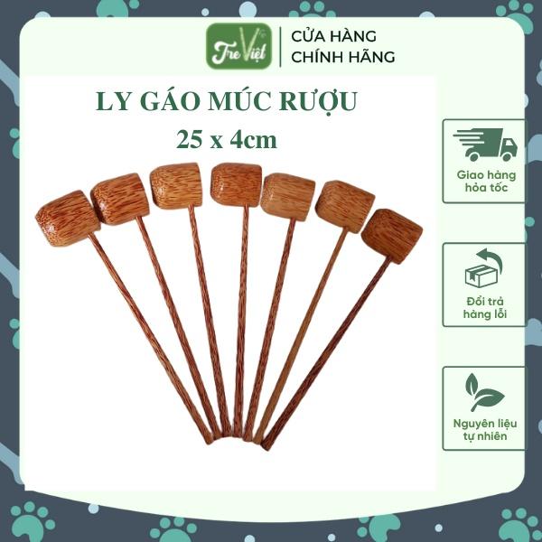 Ly Gáo Múc Rươu Bằng Gỗ Dừa