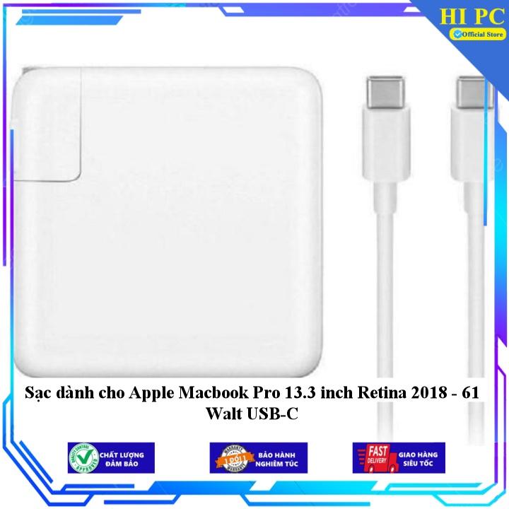 Sạc dành cho Apple Macbook Pro 13.3 inch Retina 2018 - 61 Walt USB-C - Hàng Nhập Khẩu