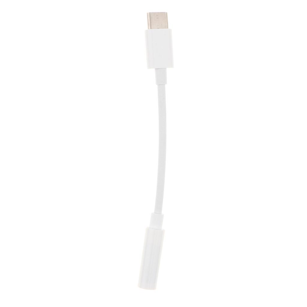 2X Type c To 3.5mm Audio Cable Adapter Aux Headphone Jack For White