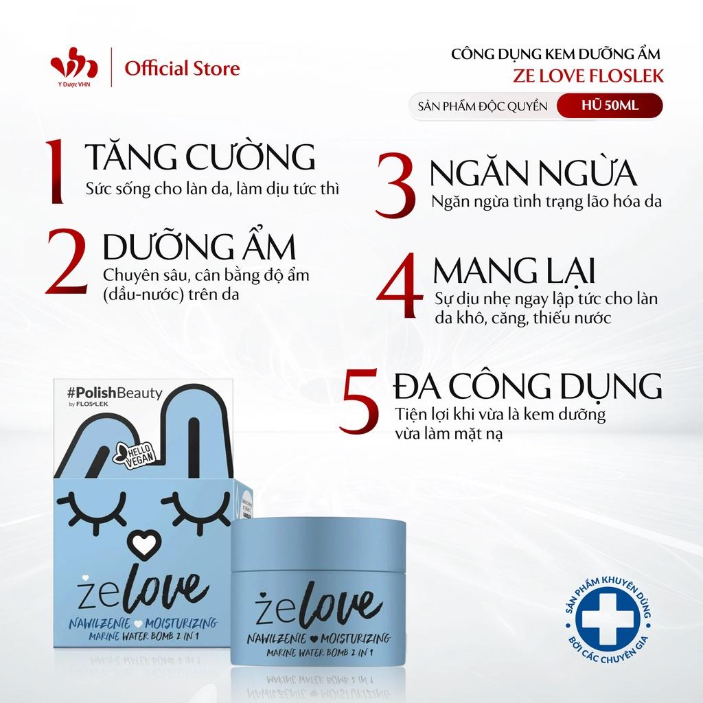 Kem Dưỡng Ẩm Ze Love FLOSLEK Giúp Dưỡng Ẩm Chuyên Sâu, Ngăn Ngừa Lão Hóa Da Hũ 50ml