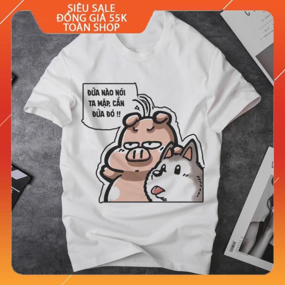 Áo thun nam nữ in heo mập, heo bựa, gia đình ngộ