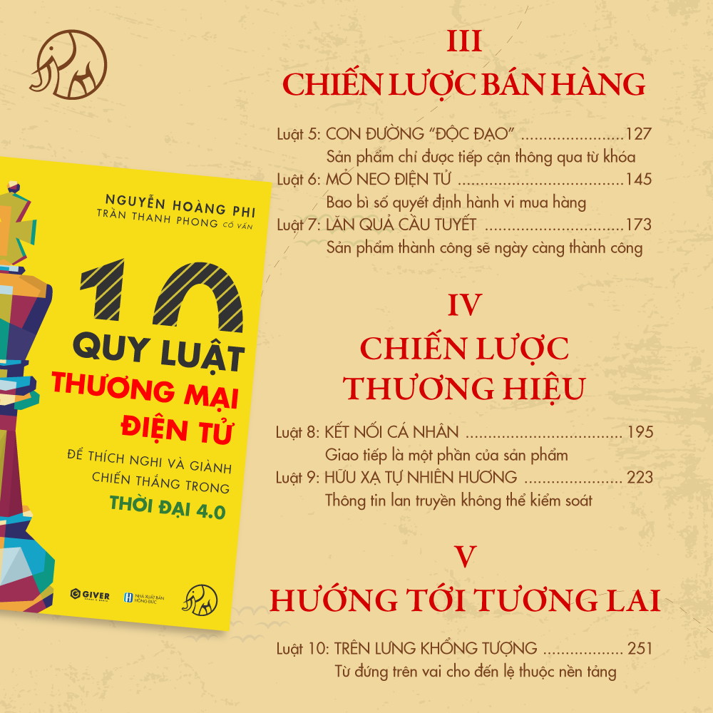 10 Quy Luật Thương Mại Điện Tử - Bộ Sách Trên Lưng Khổng Tượng - Kinh Doanh Online - Để Thích Nghi Và Giành Chiến Thắng Trong Thời Đại 4.0