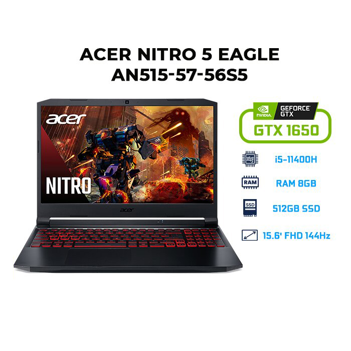 Laptop Acer Nitro 5 Eagle AN515-57-56S5  - Hàng Chính Hãng