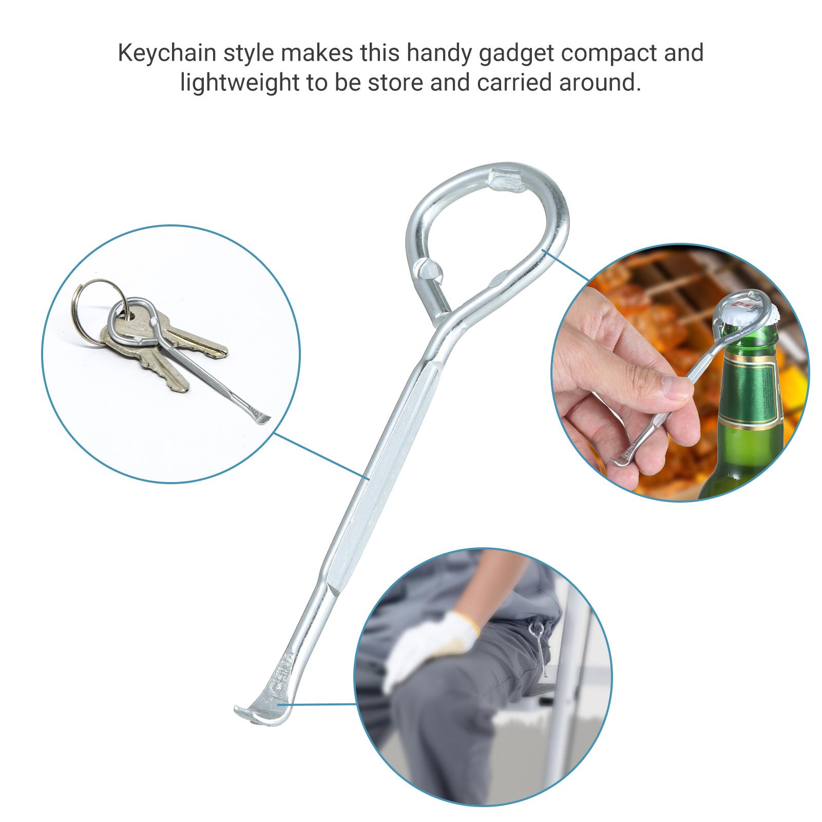 Heavy-Duty Can and Bottle Opener Keychain Bottle Opener Manual Tin Bottle Cap Opener with Smooth Edge