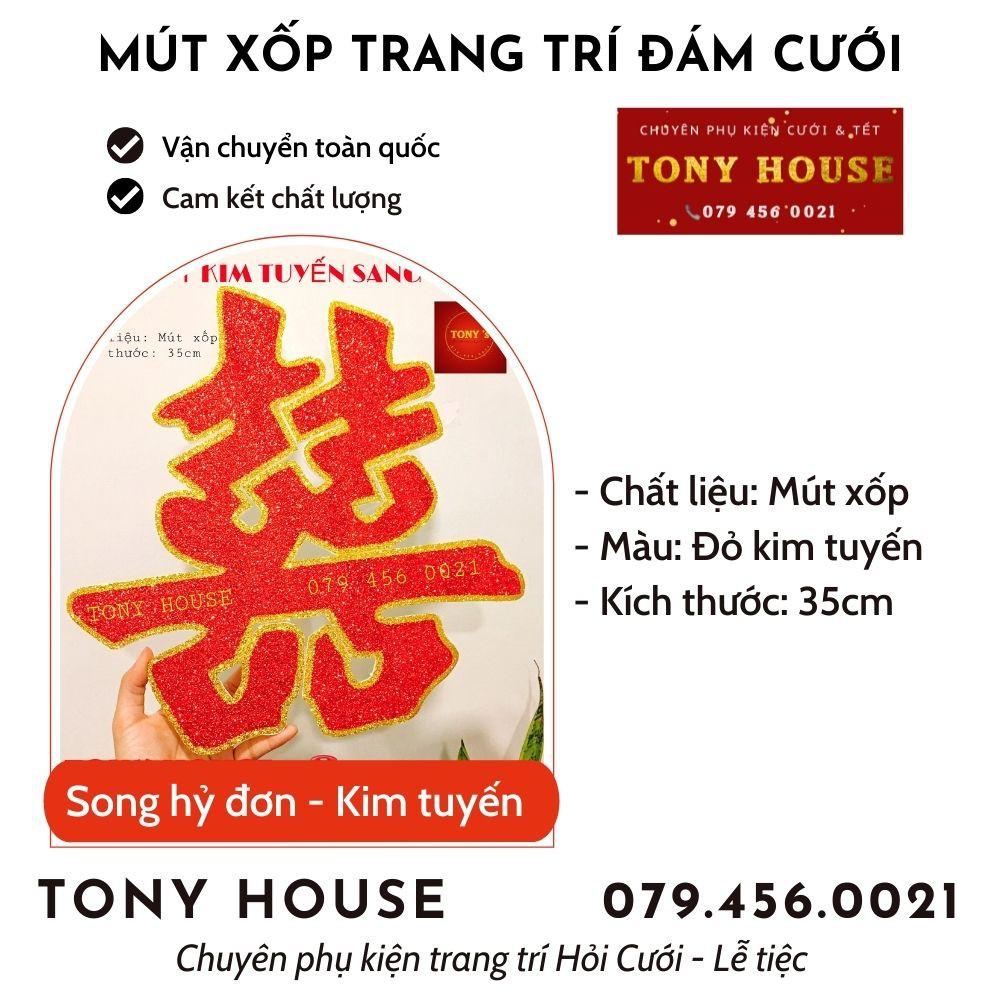 Chữ song hỷ mút xốp trang trí đám cưới - TONY HOUSE