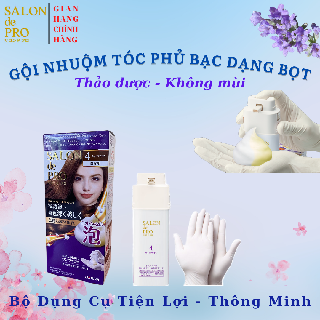 SALON de PRO nhuộm tóc phủ bạc dạng bọt TFH2