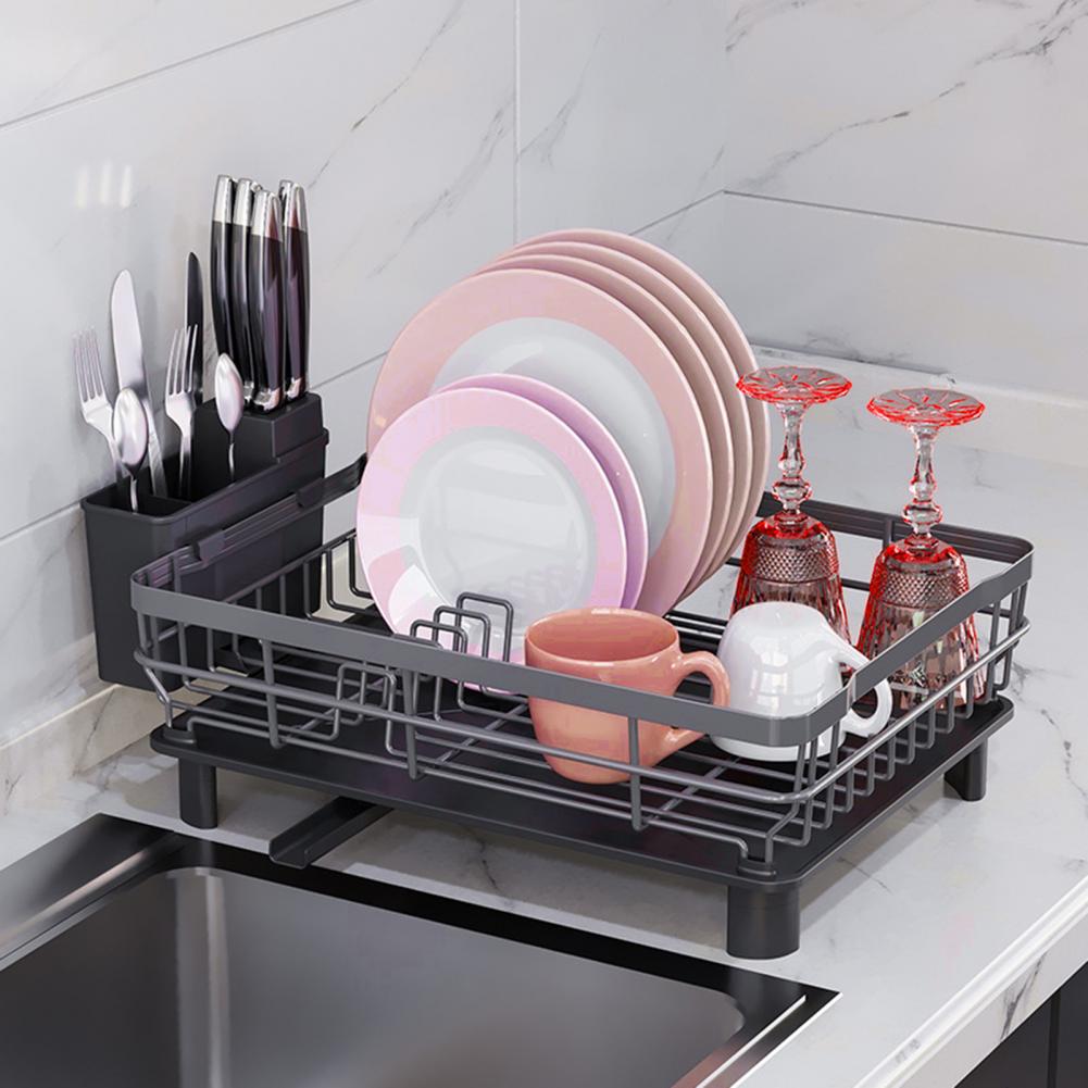 Giá đỡ ráo nước nhà bếp, úp chén, ly dụng cụ ăn Dish Drying Rack Kitchen Utensil