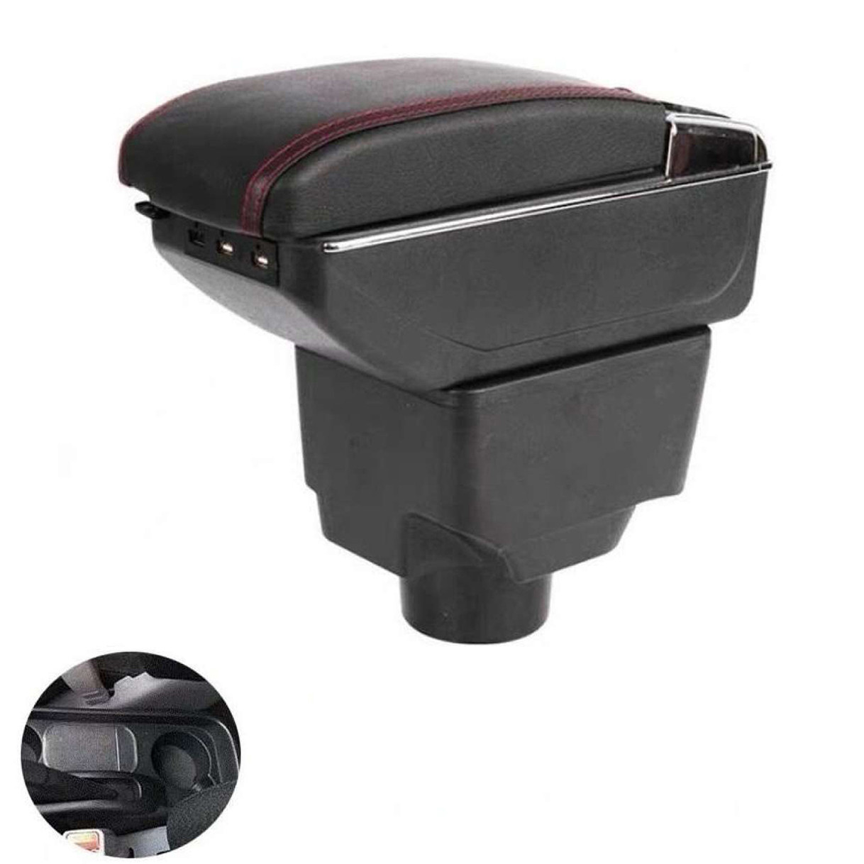 Hộp tỳ tay ô tô, xe hơi cao cấp dùng cho xe Hyundai Elantra tích hợp 7 cổng USB