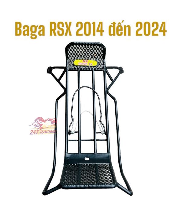 Baga phủ nhựa đen 10li gắn Wave RSX 2014 2024 lưới kẹp hàng chất lượng mẫu mới
