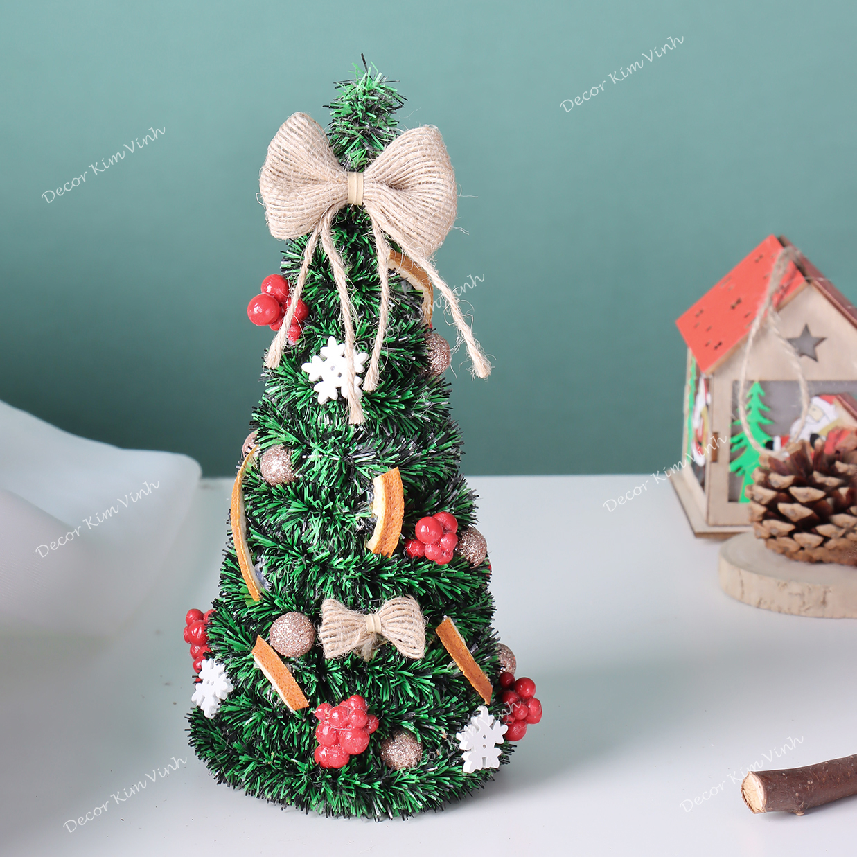 Cây Thông Hình Tháp Lát Cam THAP02 20cm Cây Thông Trang Trí Giáng Sinh Cây Thông Noel