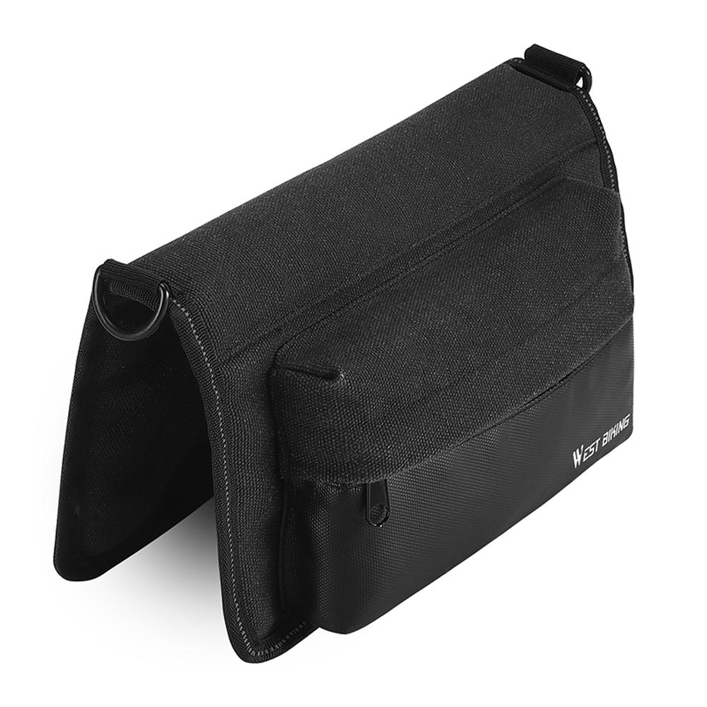 Practical Bicycle Frame Bag Multifunctional Shoulder Bag Cycling Tools Bag Bicycle Riding Storage Bag