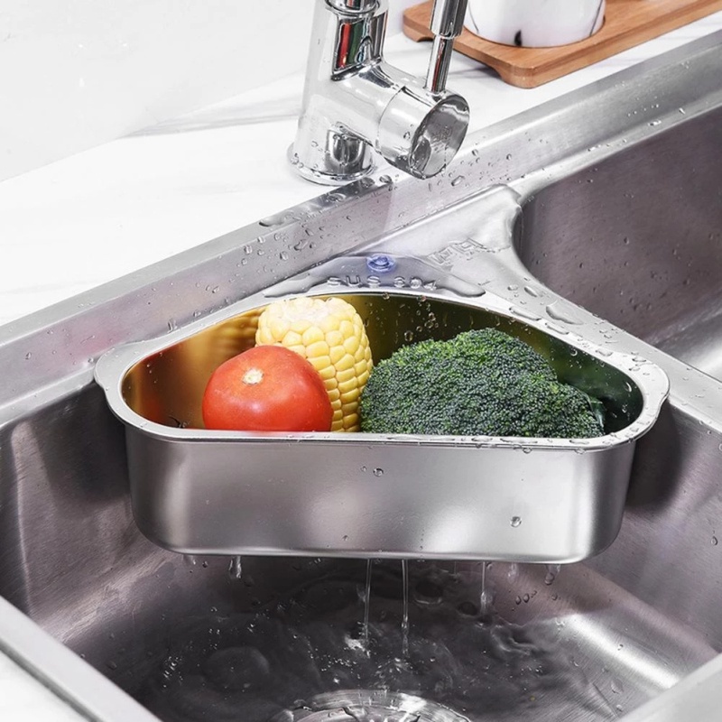 SUS304 RỔ INOX LỌC RÁC ĐẶT TRÊN BỒN RỬA CHÉN/ BÁT TIỆN LỢI