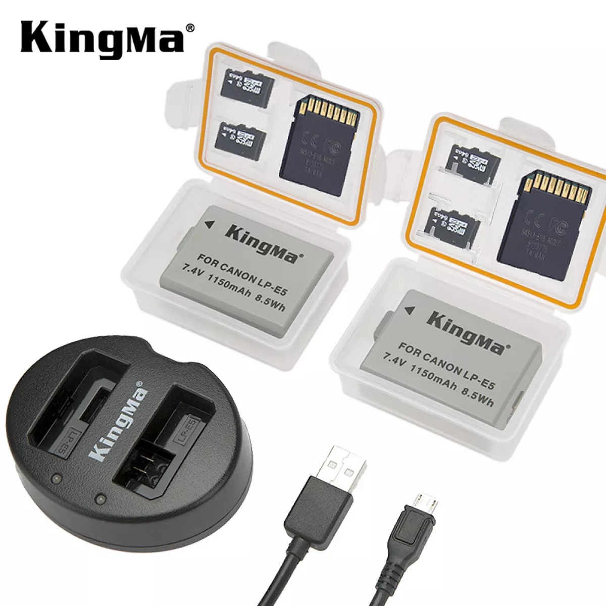 Combo 1 pin 1 sạc Kingma for Canon LP-E5 - Hàng chính hãng