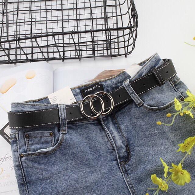 DÂY THẮT LƯNG DA NAM NỮ ULZZANG , DÂY NỊT DA, BELT DA  BẢN NHỎ 2,5Cm DÂY NỊT ULZZANG MẶT CHỮ NHẬT STYLE HÀN QUỐC XỊN ĐẸP