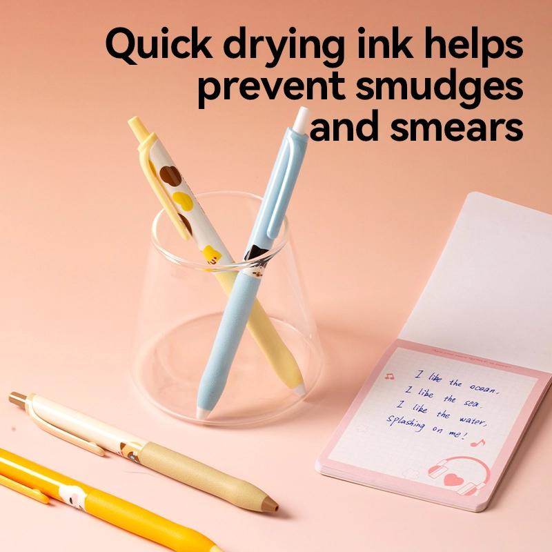 Bút Gel Khô Nhanh 0.5 mm - Deli EG07C-BK - Mực Đen (Màu Thân Bút Giao Ngẫu Nhiên)