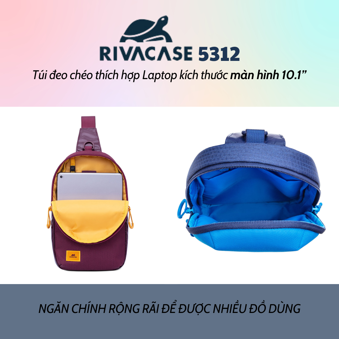 Túi Đeo Chéo Thắt Lưng RIVACASE 5312 - Bảo Hành 24 Tháng - Hàng Chính Hãng