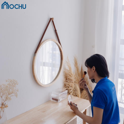 Gương Tròn Treo Tường Khung Gỗ OCHU - Mirror Circle 60