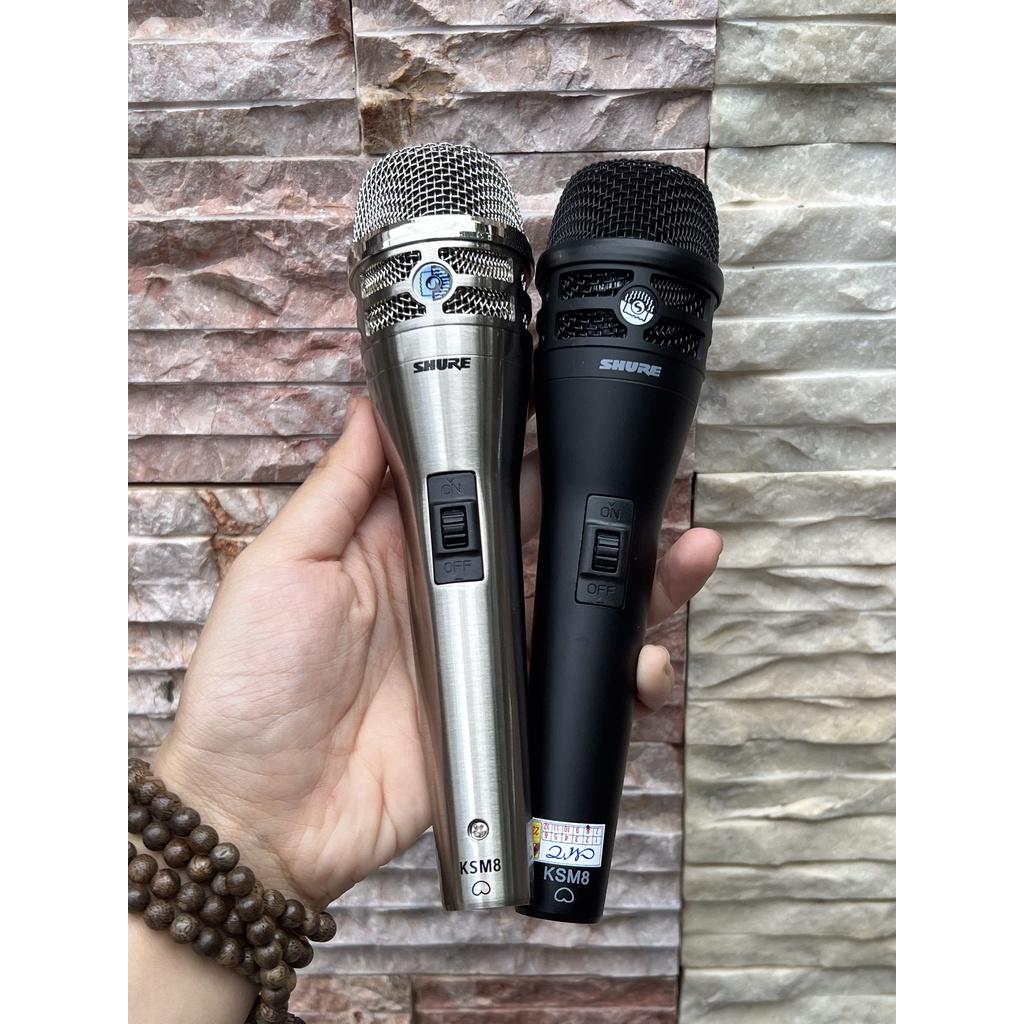 Micro có dây Shure KSM 8 hàng cao cấp, hát karaoke gia đình, micro sân khấu hội nghị, hút âm cực tốt.