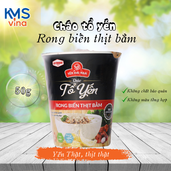 Cháo ly tổ yến rong biển thịt bằm 50g