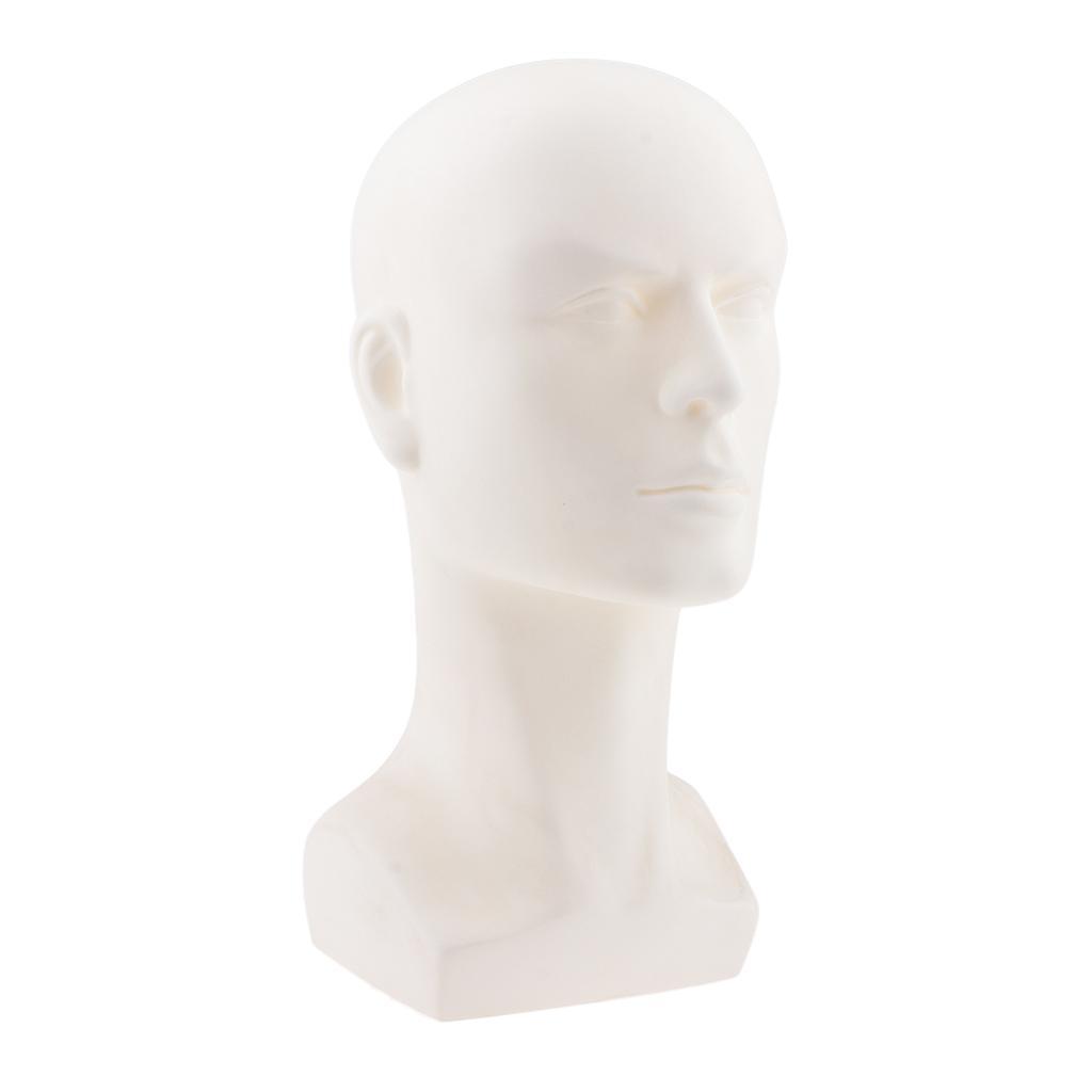 2Pcs Bald Male Mannequin Head Model Glasses/Headset Display Stand Hat Rack