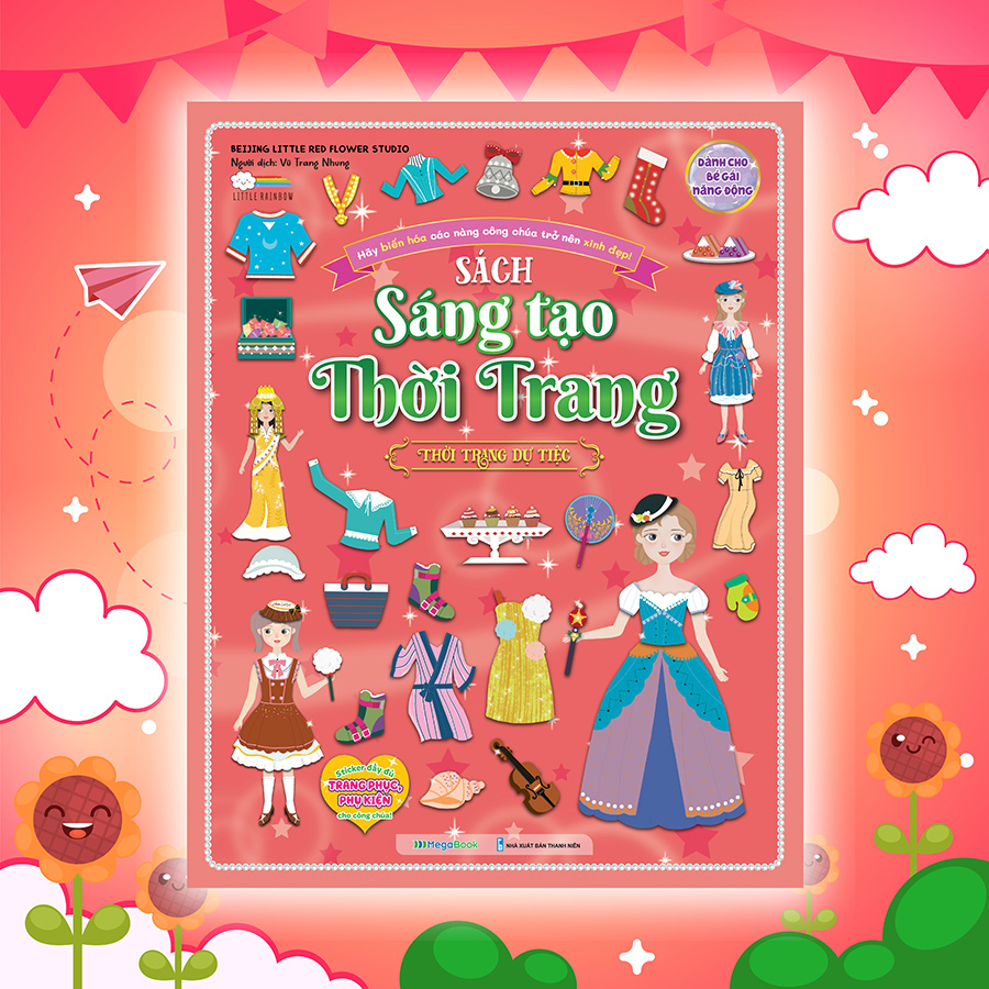 Sách Sáng tạo thời trang: Thời trang dự tiệc (Hơn 100 stickers)